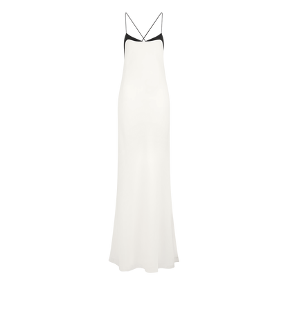 STRETCH SILK CAMISOLE EVENING DRESS