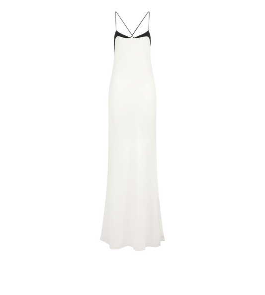 STRETCH SILK CAMISOLE EVENING DRESS